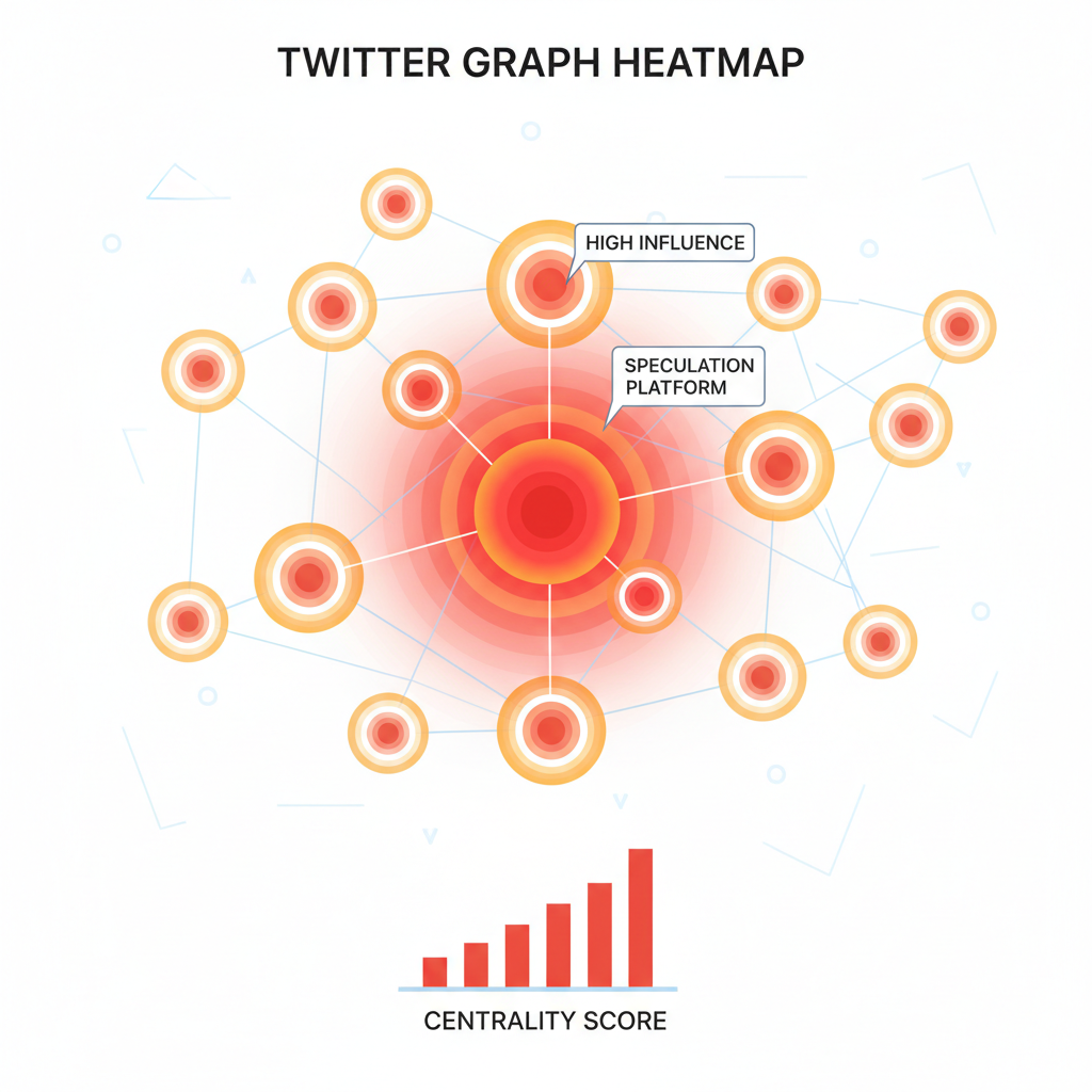 centrality scoring heatmap twitter graph red hot nodes high influence speculation platform