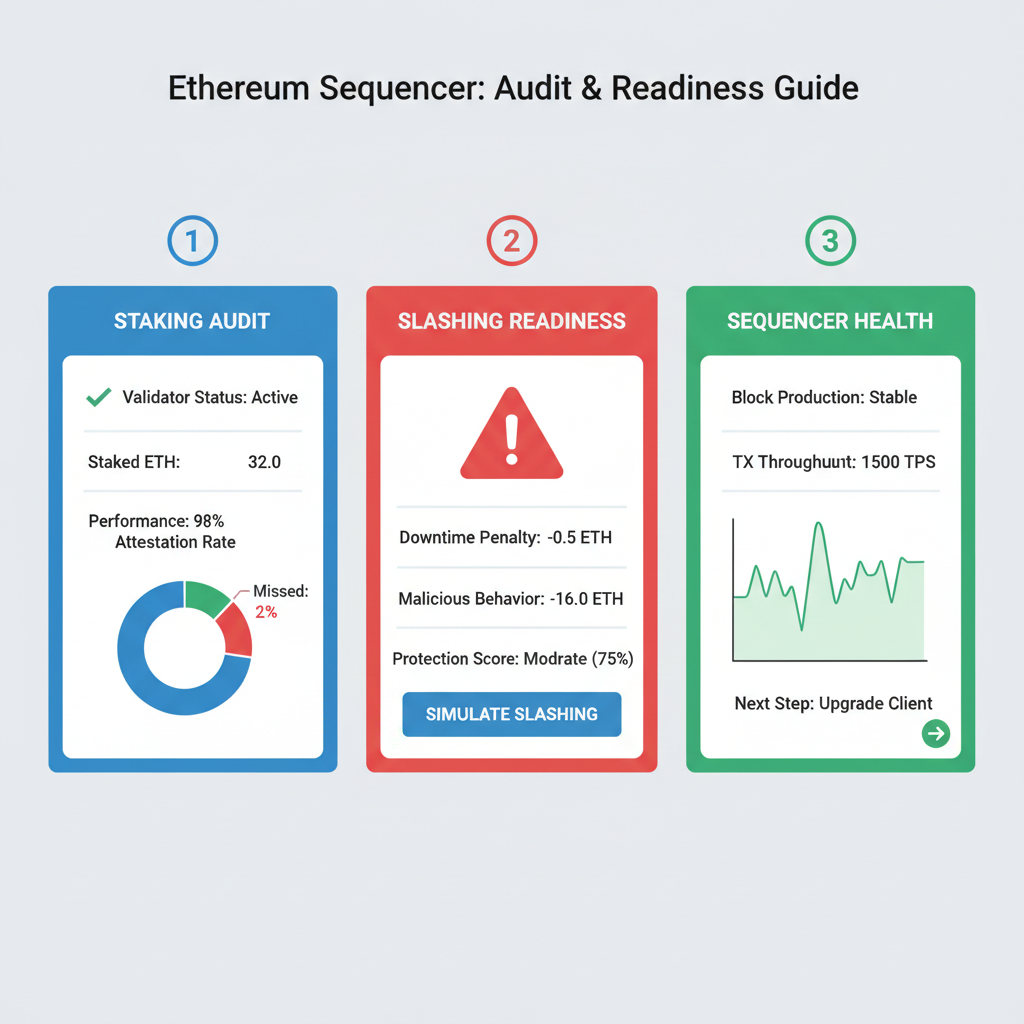 staking dashboard audit slashing readiness Ethereum sequencer