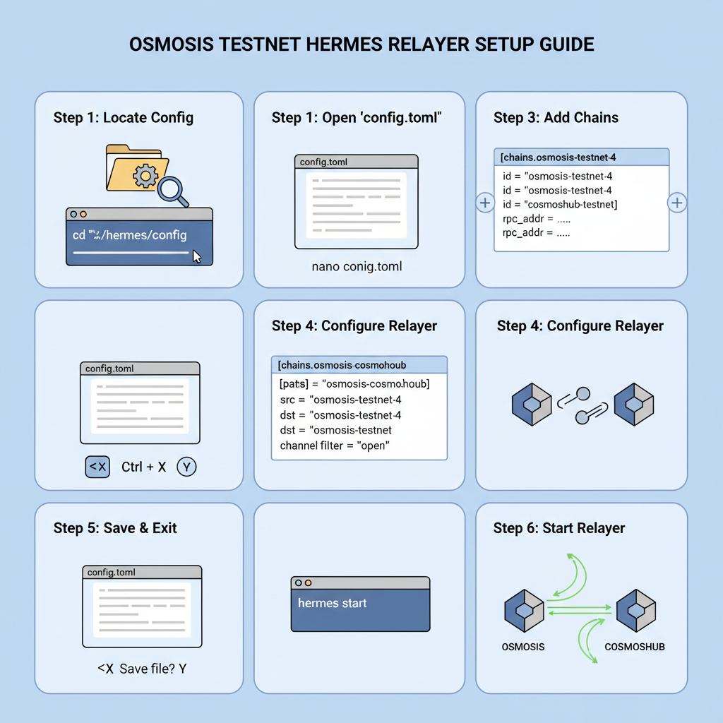 config file editing for osmosis testnet hermes relayer