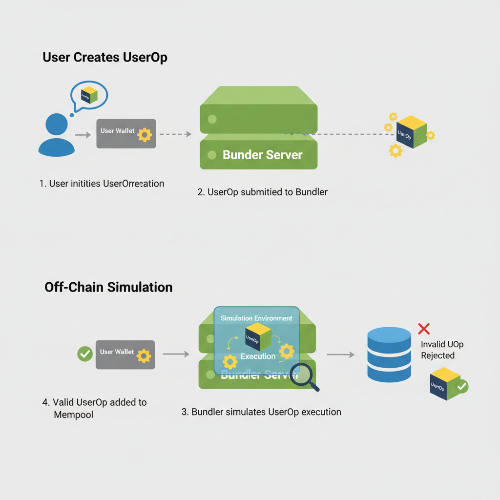 off-chain simulation of UserOperation execution on bundler server