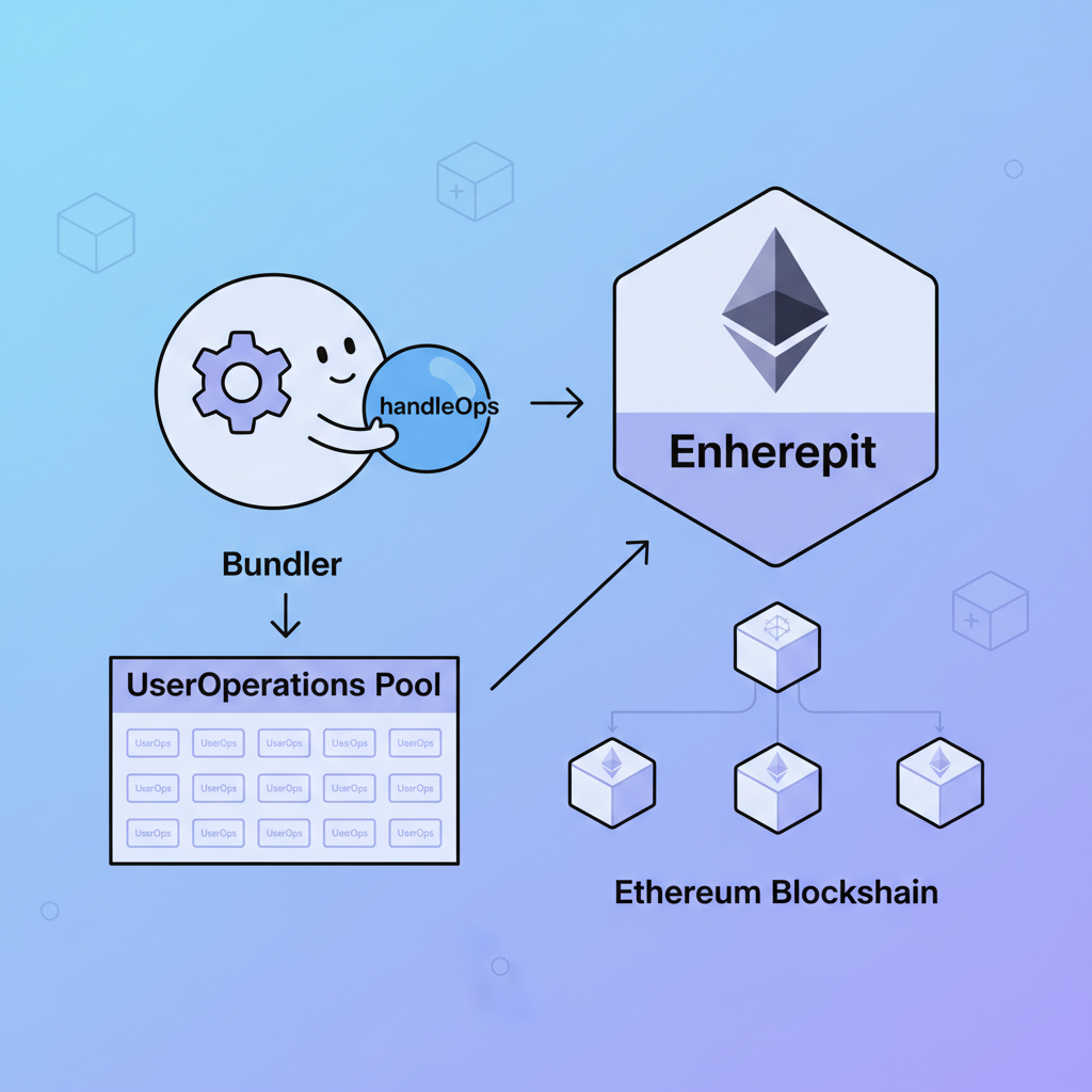 bundler submitting handleOps transaction to EntryPoint on Ethereum blockchain