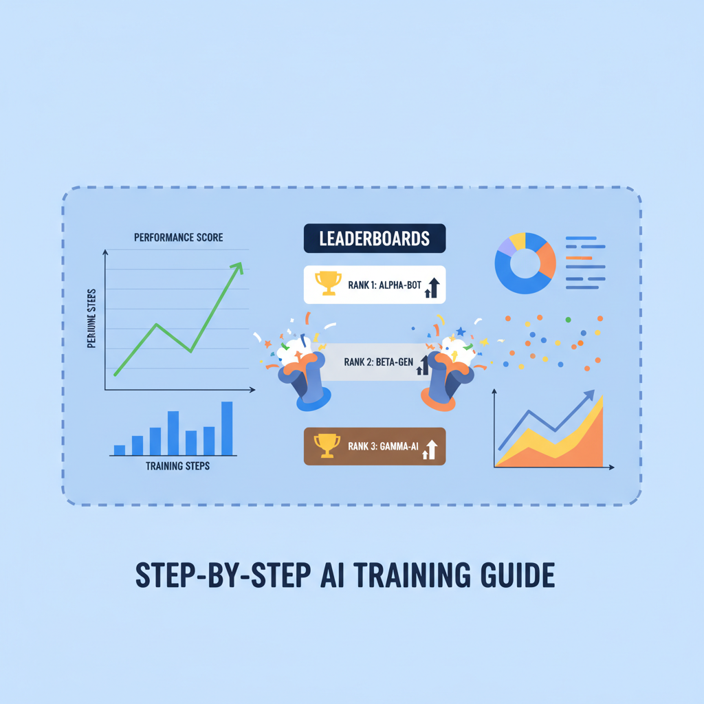 AI agent training dashboard graphs rising leaderboards exploding