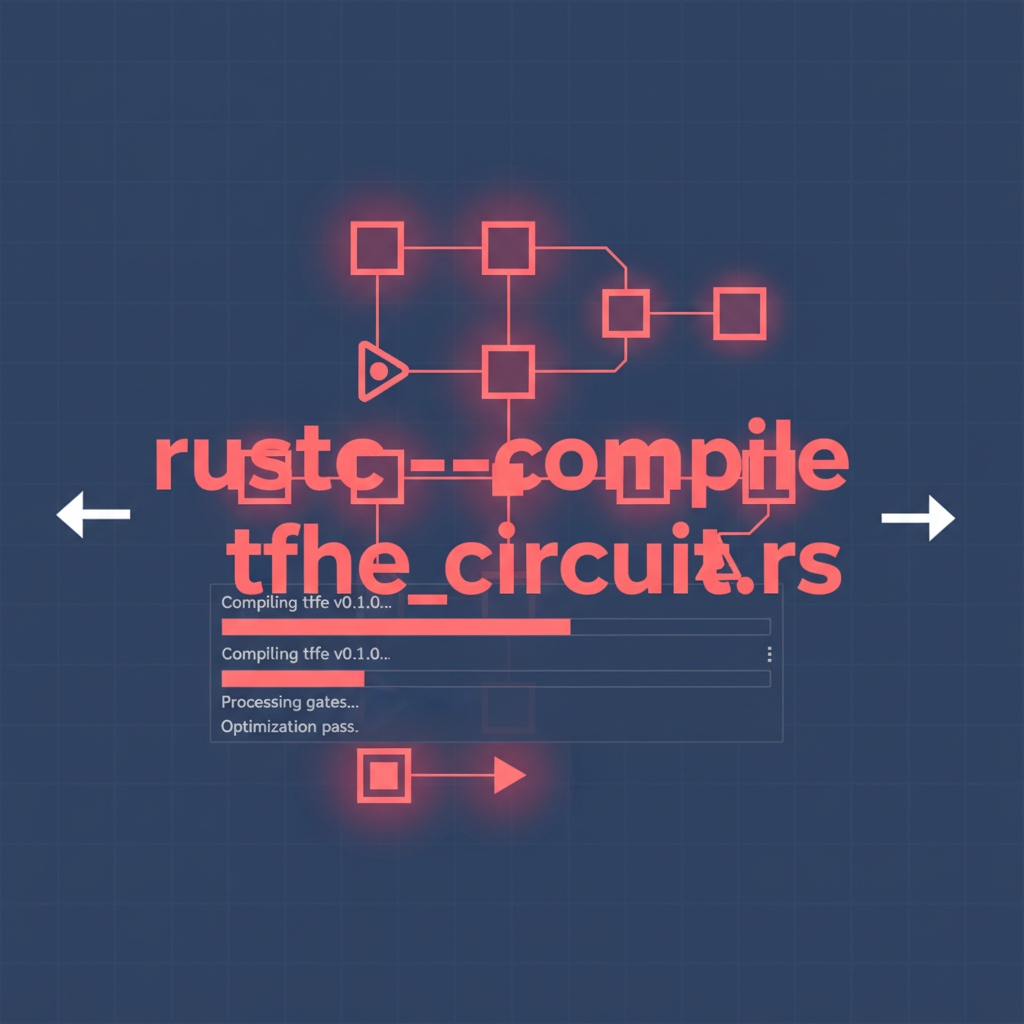 rust code compiling tfhe circuit diagram glowing red