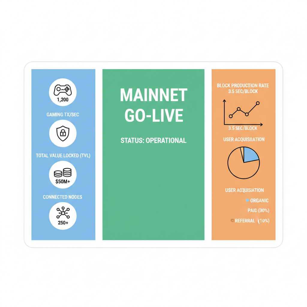 mainnet go-live dashboard monitoring Web3 gaming app-chain metrics