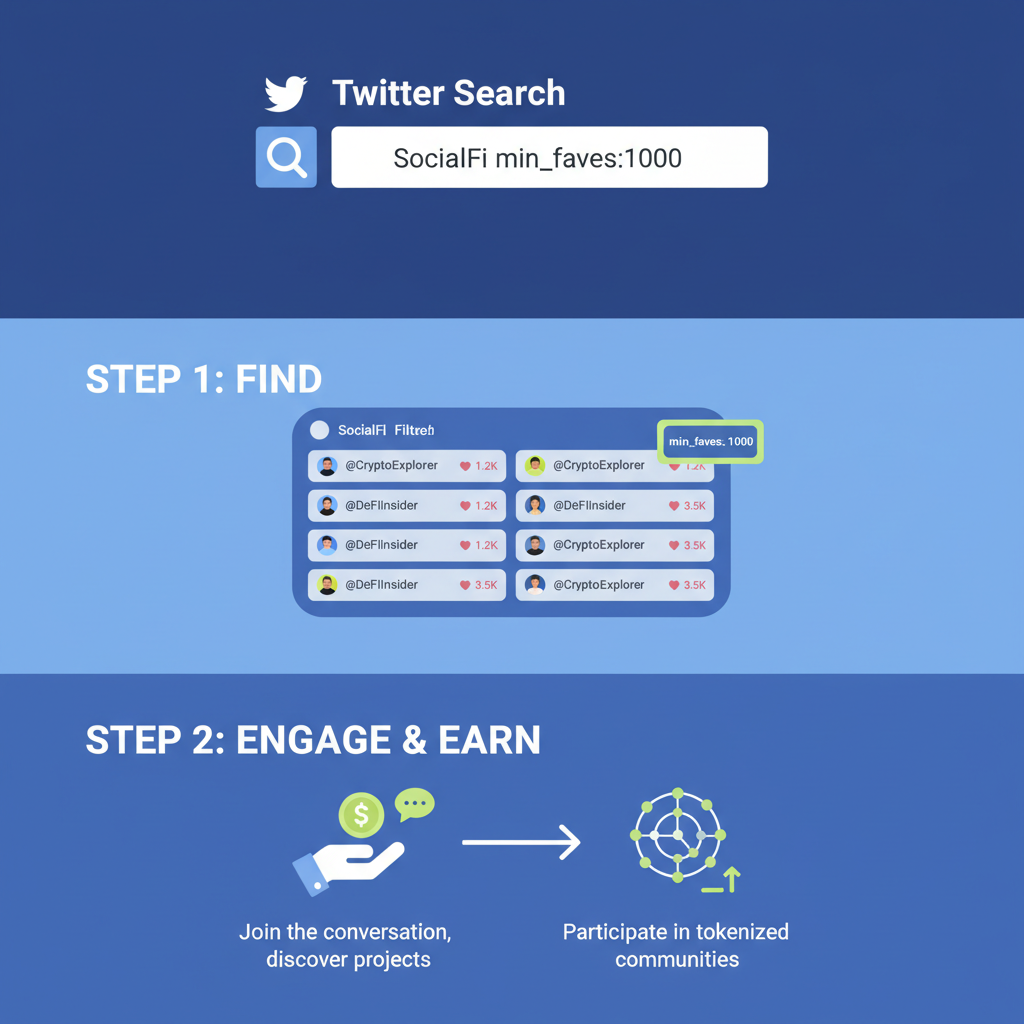 Twitter search with keyword 'SocialFi min_faves:1000', professional layout