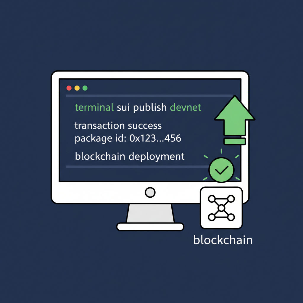 terminal sui publish devnet transaction success package id output blockchain deployment