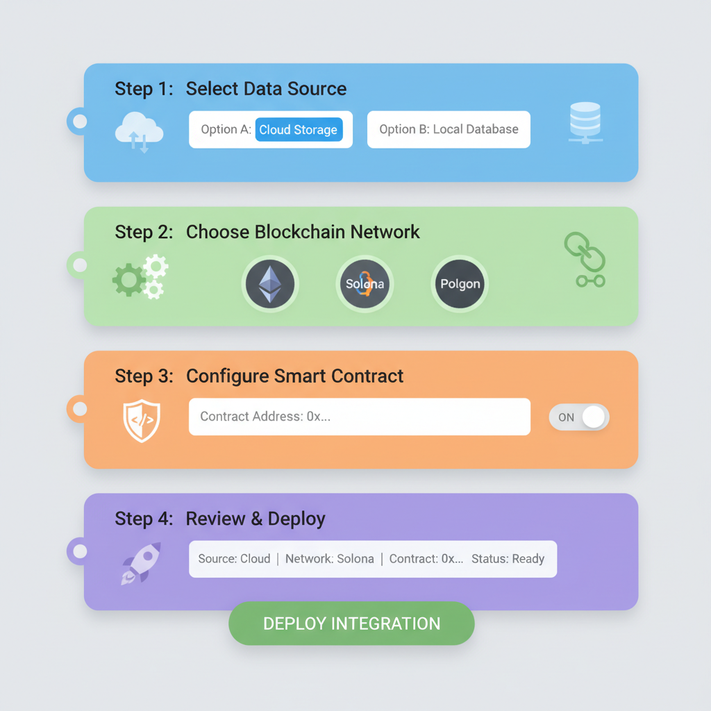 avail da integration blockchain config screen