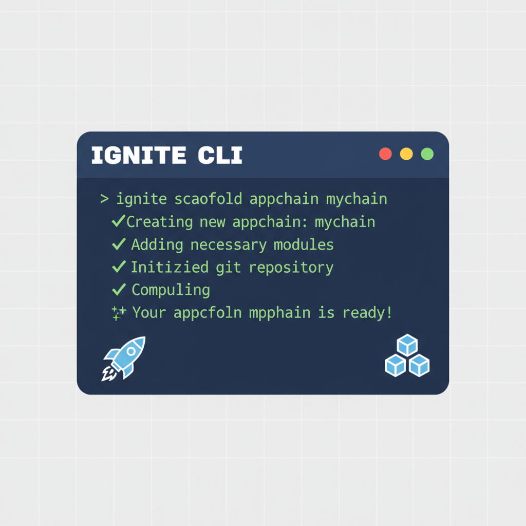 code scaffolding appchain ignite terminal