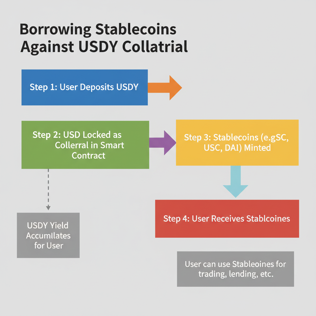 borrowing stablecoins against USDY collateral graph