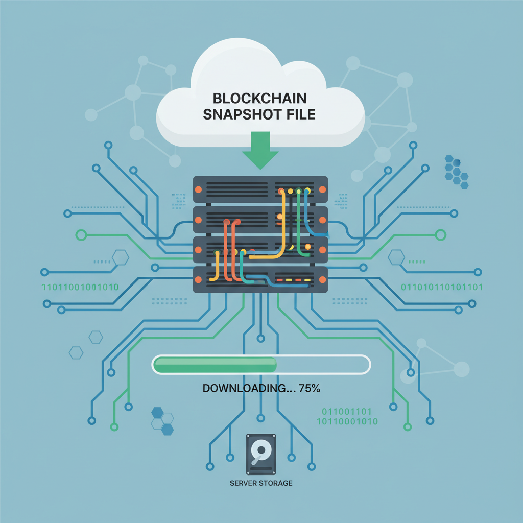 downloading large blockchain snapshot file to server, progress bar, data streams