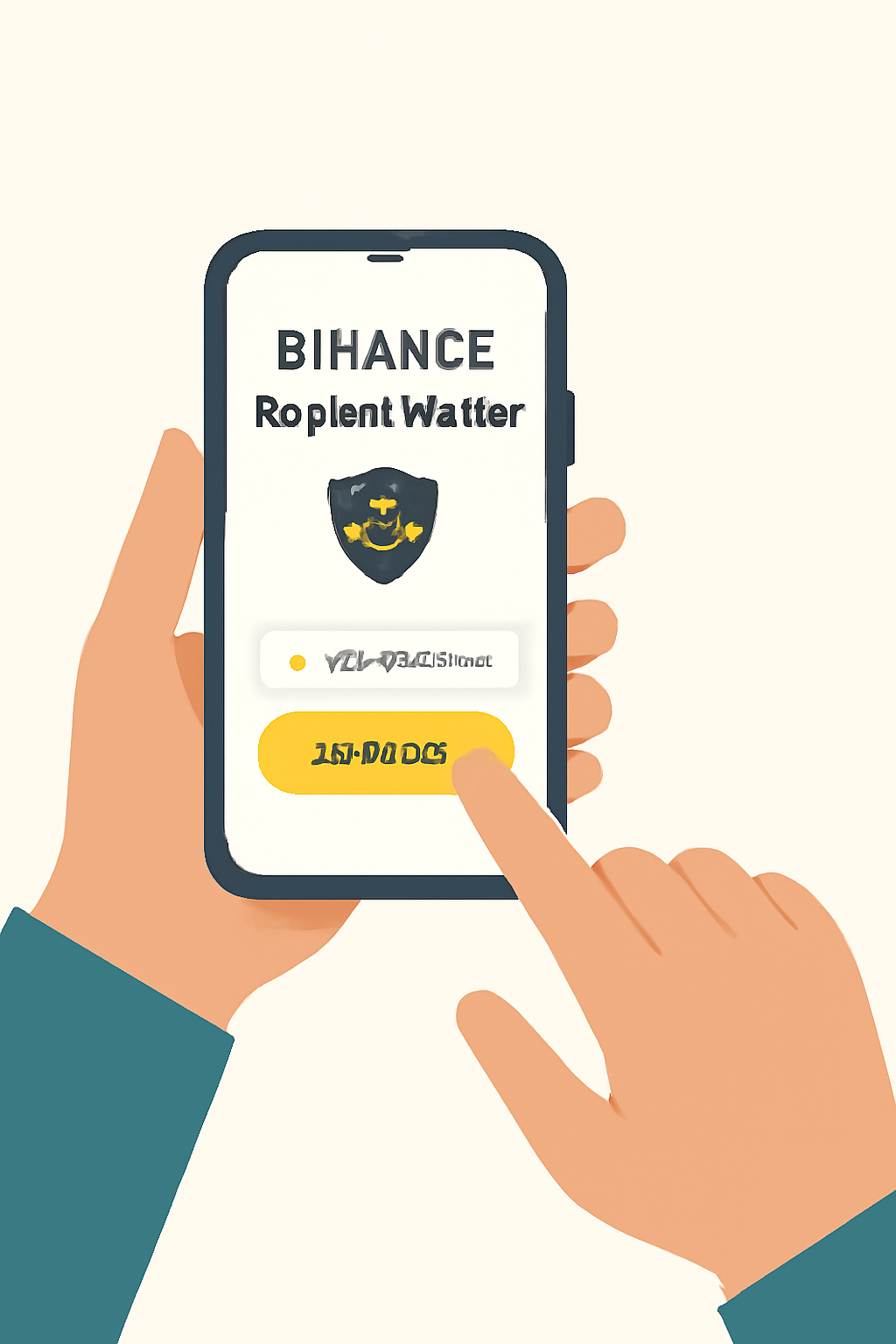 A user activating the Binance Wallet on their phone, with a keyless wallet interface and Alpha Points indicator visible.