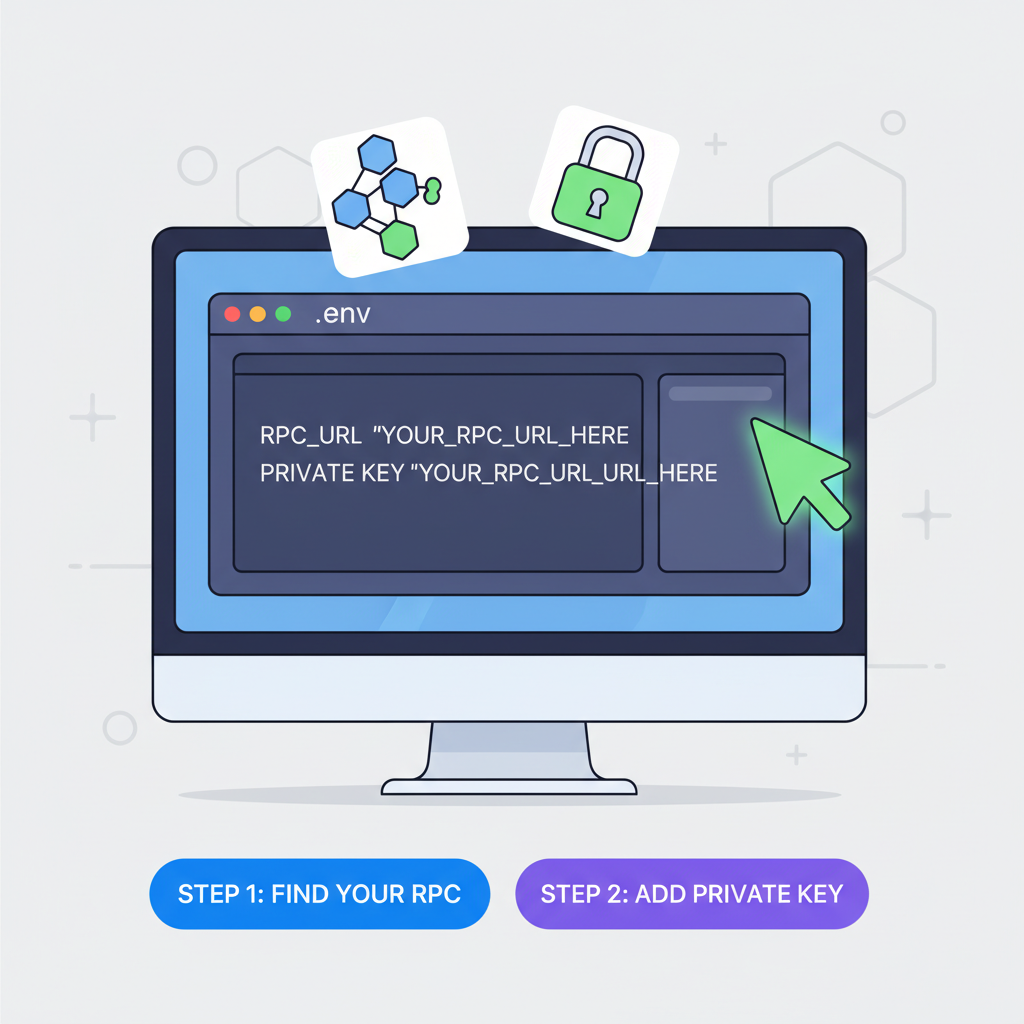 editing .env file with RPC and private key vars