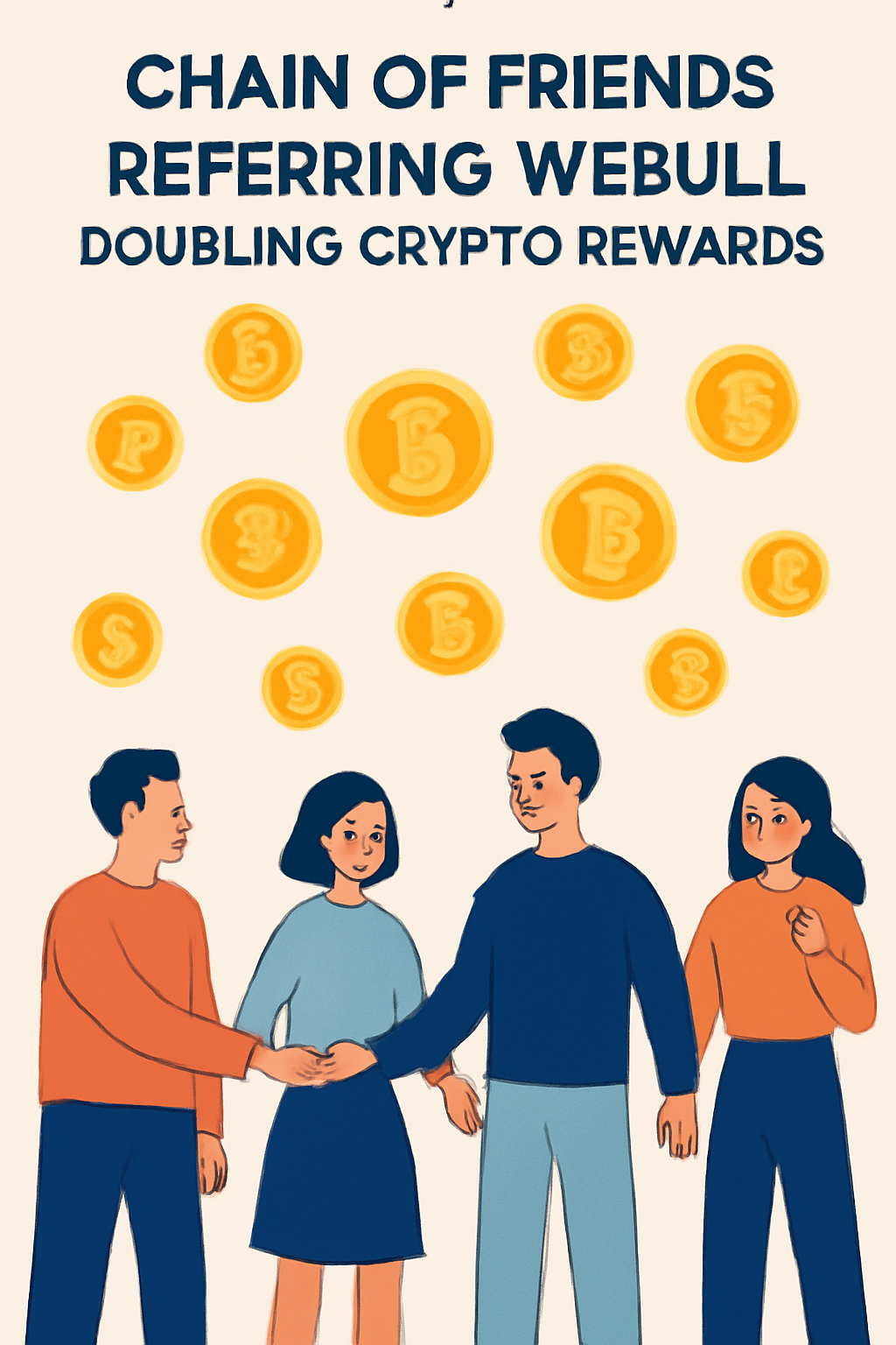 chain of friends referring Webull, doubling crypto rewards raining down