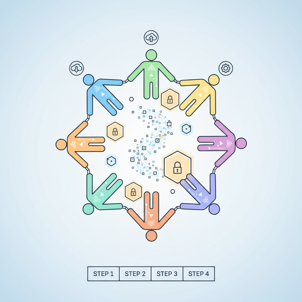 group of users in virtual union circle sharing data streams, privacy shields