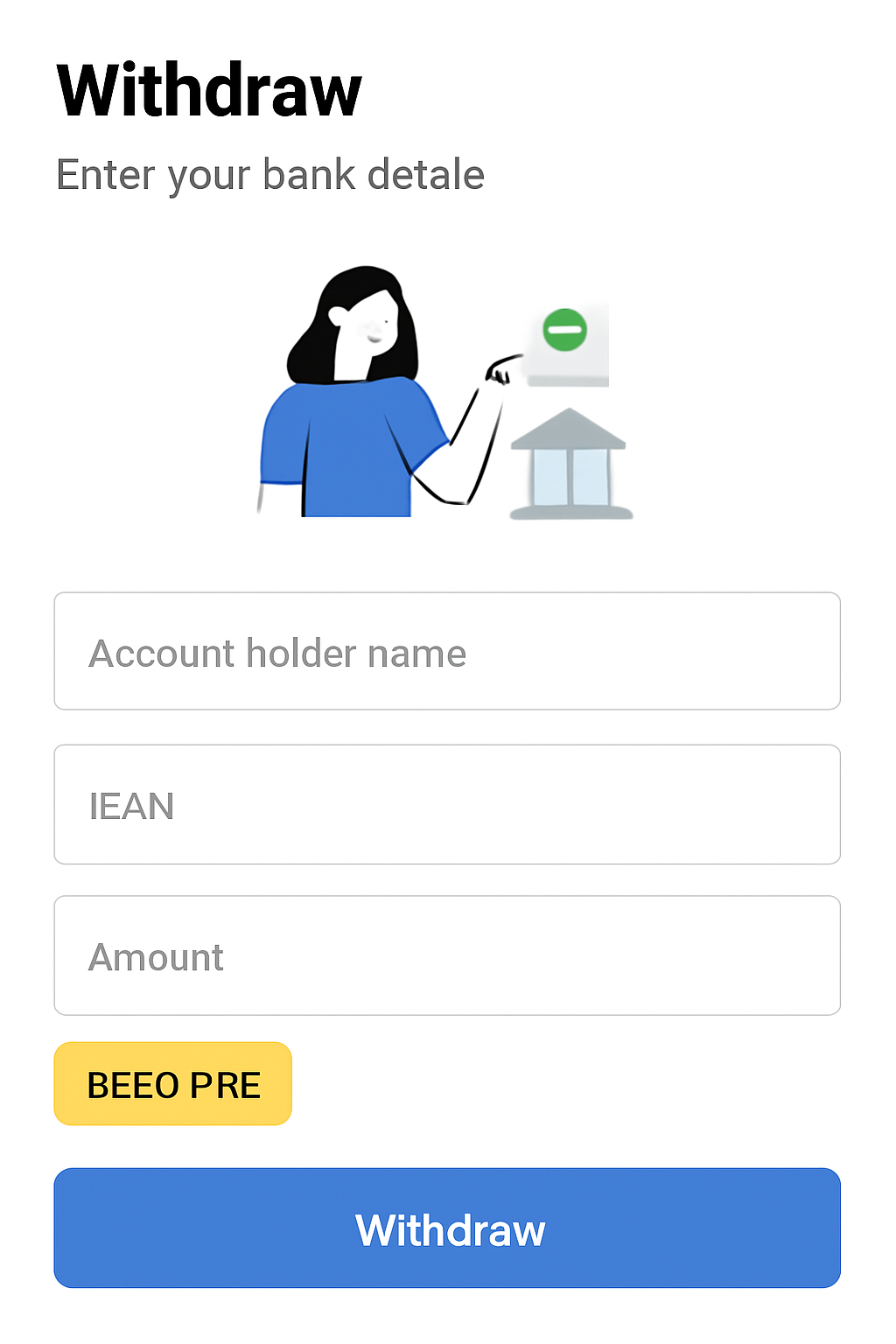 Screenshot of Gnosis Pay off-ramp withdrawal interface, bank details input, zero-fee label highlighted
