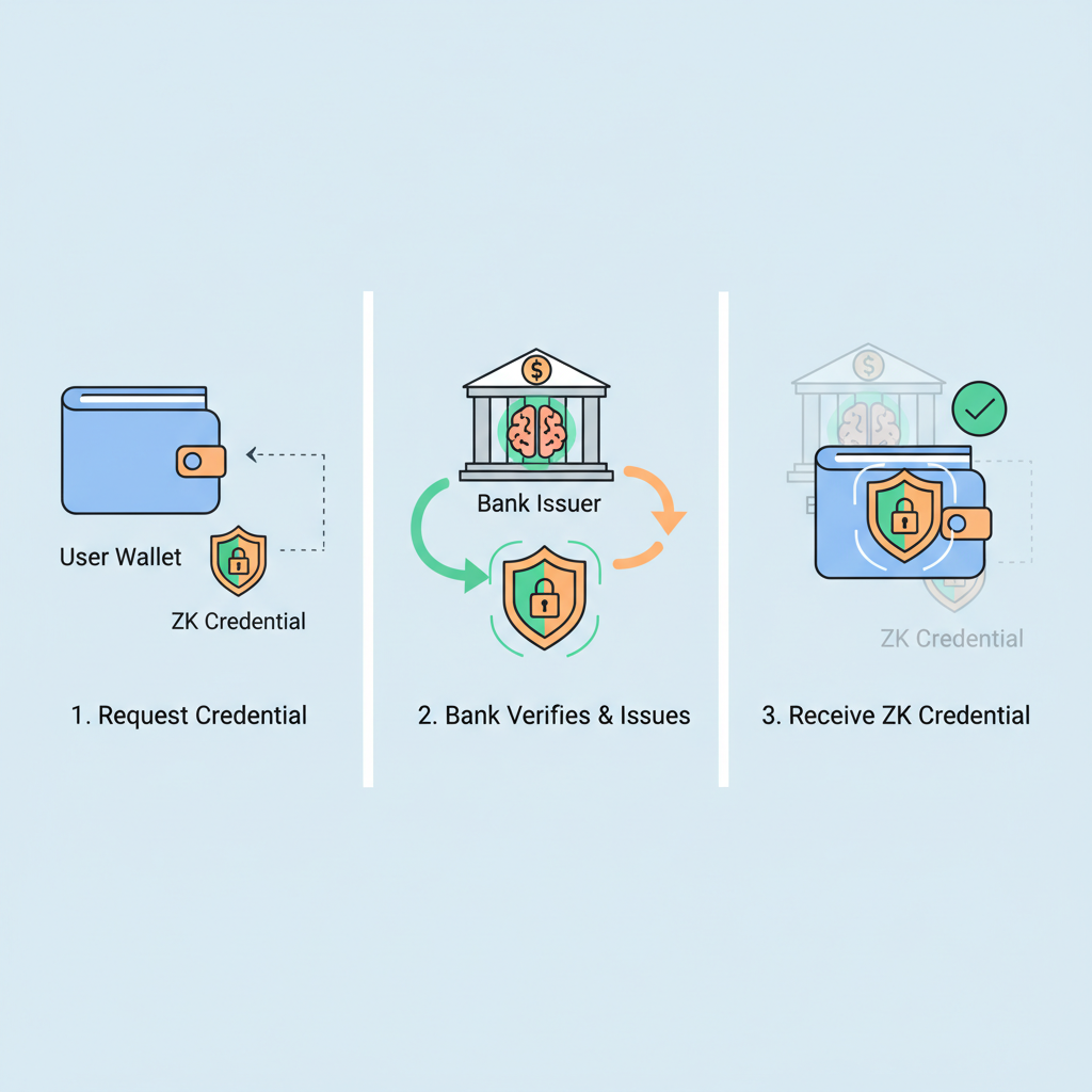receiving zk credential from bank issuer digital wallet