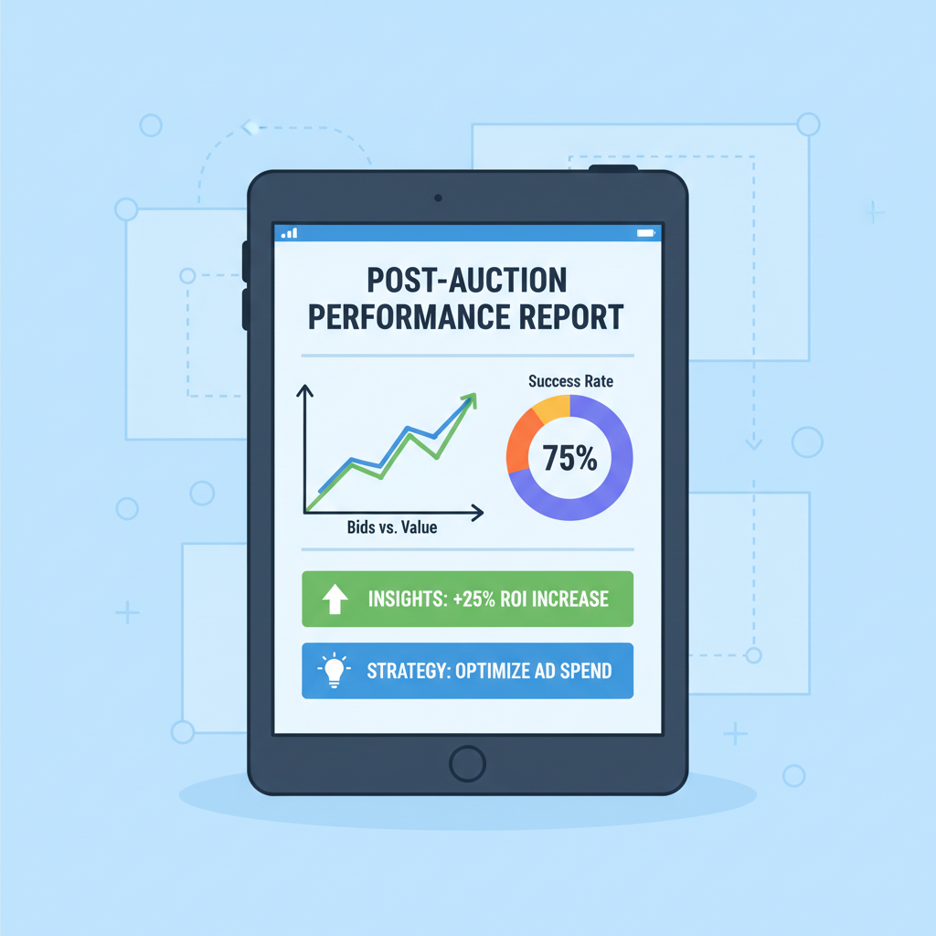 post-auction performance report with charts and insights
