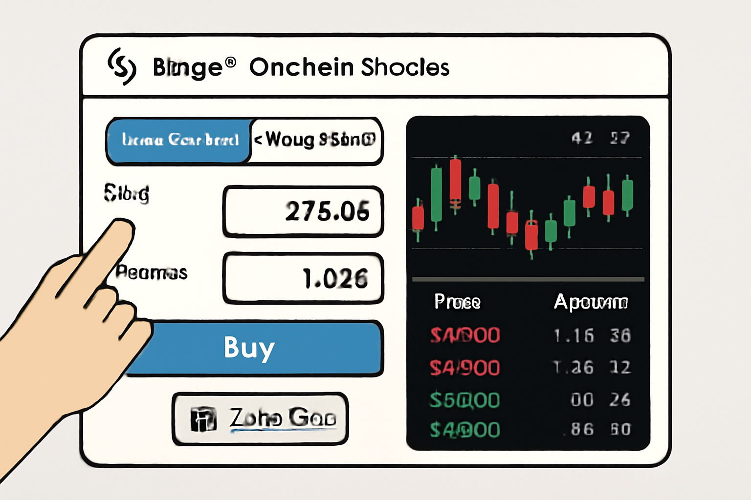 placing limit order on Bitget Onchain stocks, USDC input, zero gas badge, professional trading screen