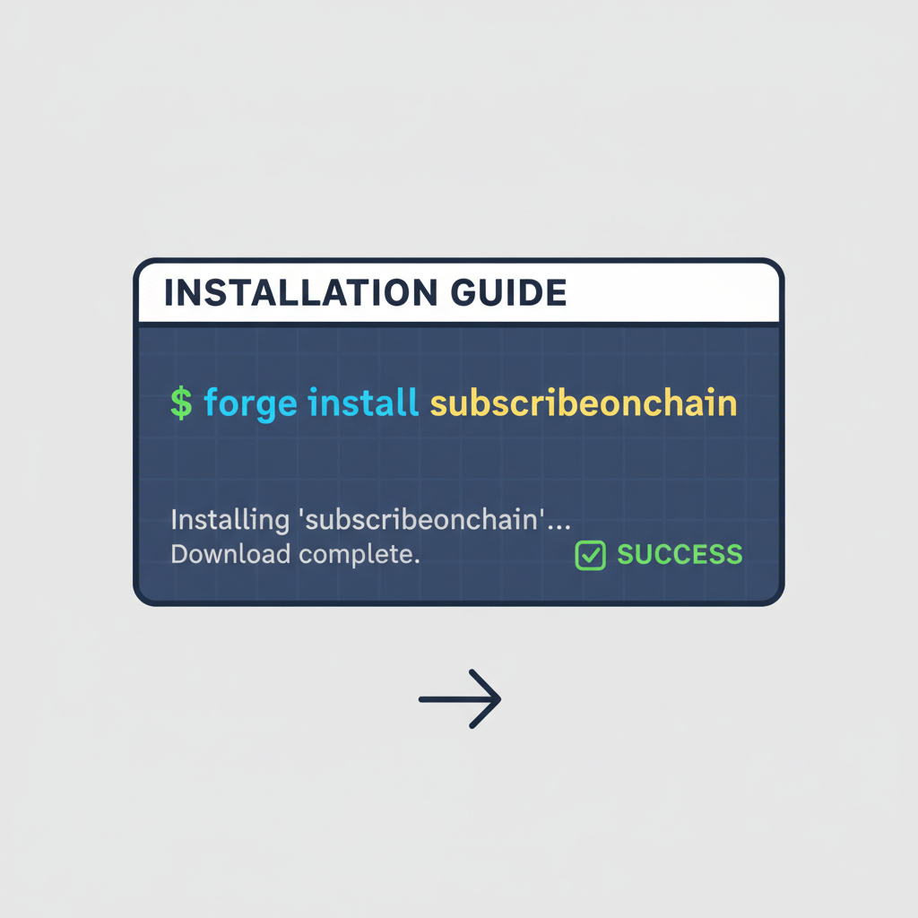 terminal forge install subscribeonchain library