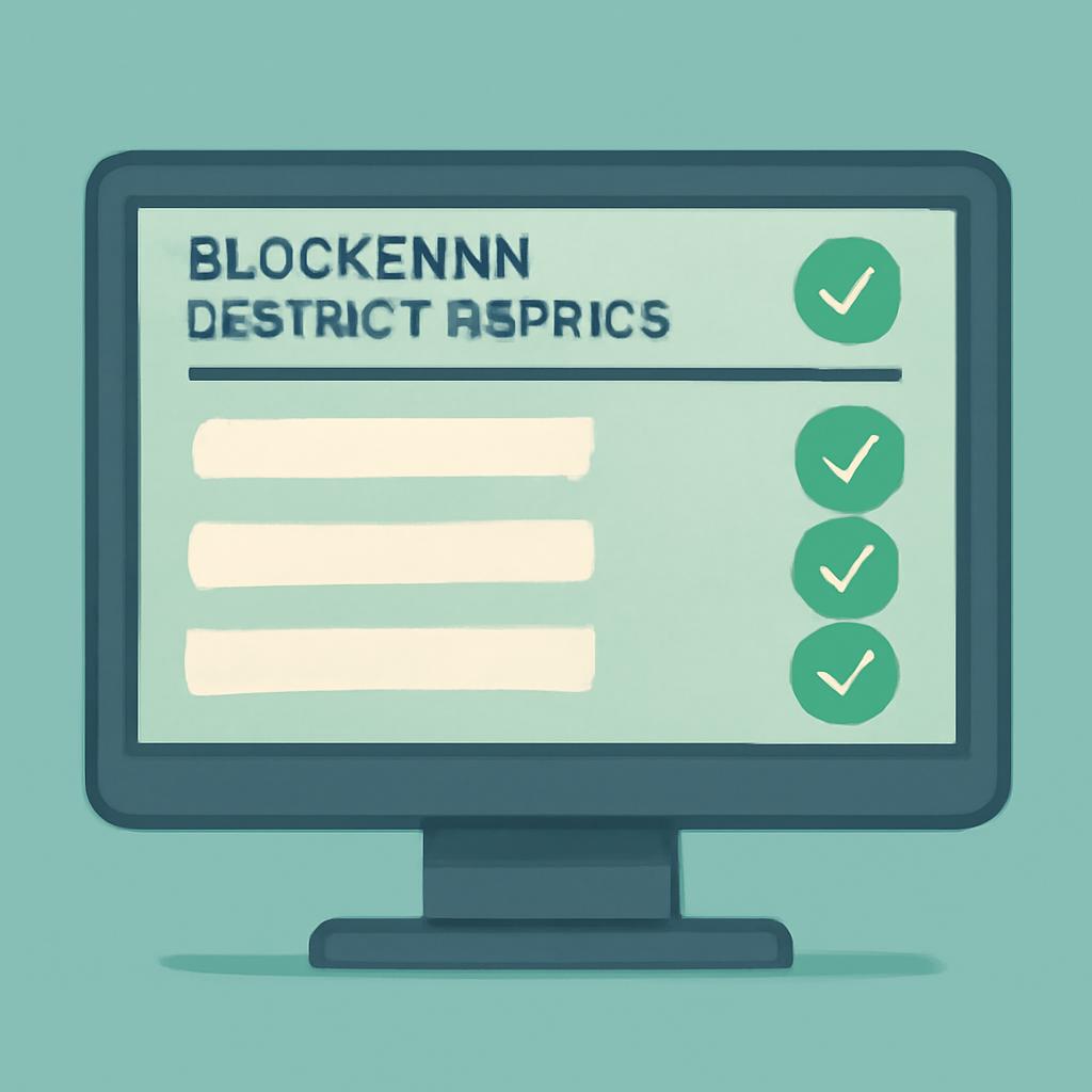 A computer screen displaying blockchain testnet metrics, with green checkmarks for successful tests.