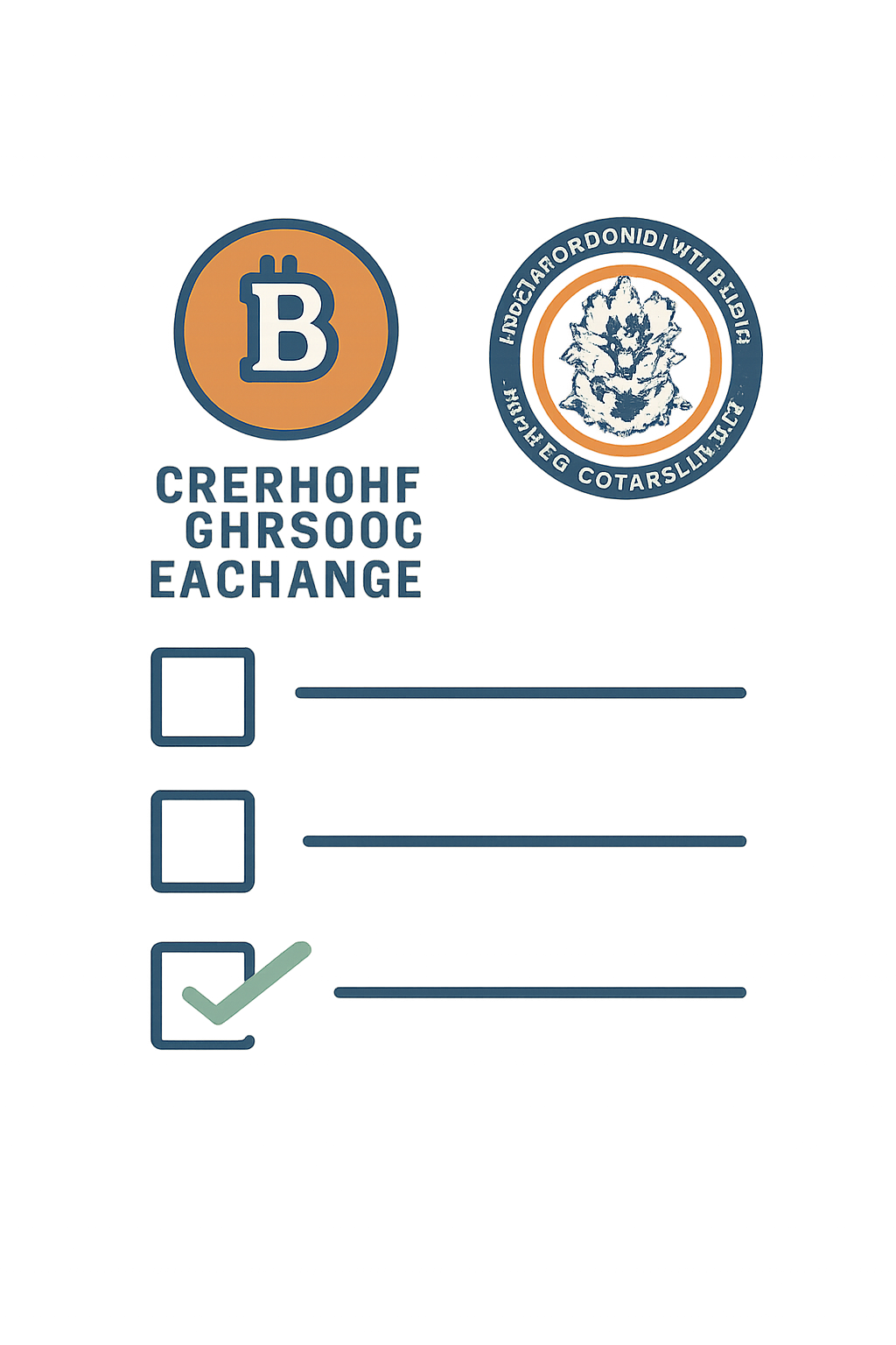 A checklist with an offshore crypto exchange logo, a CFTC seal, and a green checkmark indicating compliance.