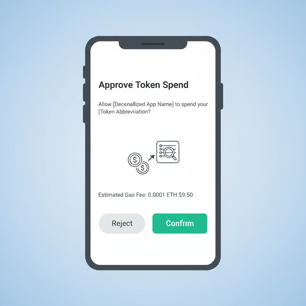 token approval transaction popup in wallet, green confirm button