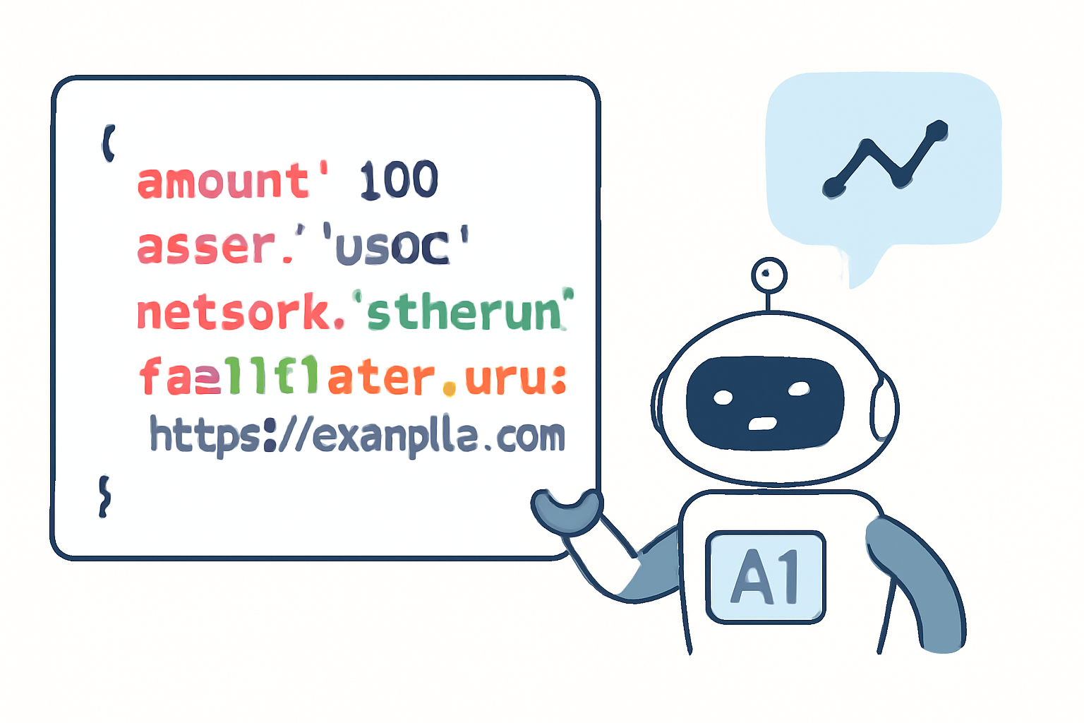 A JSON response highlighting payment details such as amount, asset, network, and facilitator URL, with an AI agent analyzing the data.