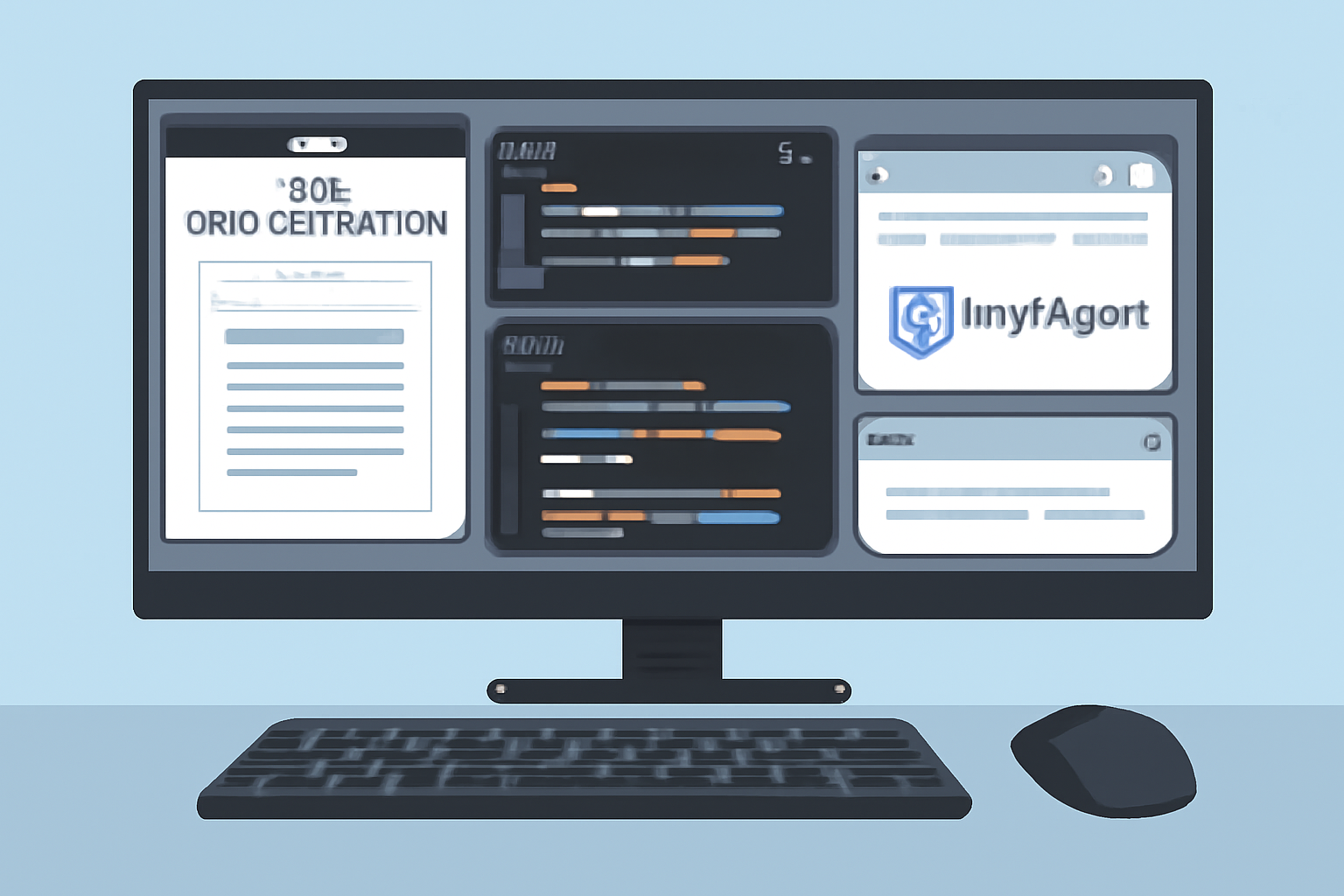 A developer workstation with SDK documentation, code editors, and browser extensions related to x402 and Pay2Agent.