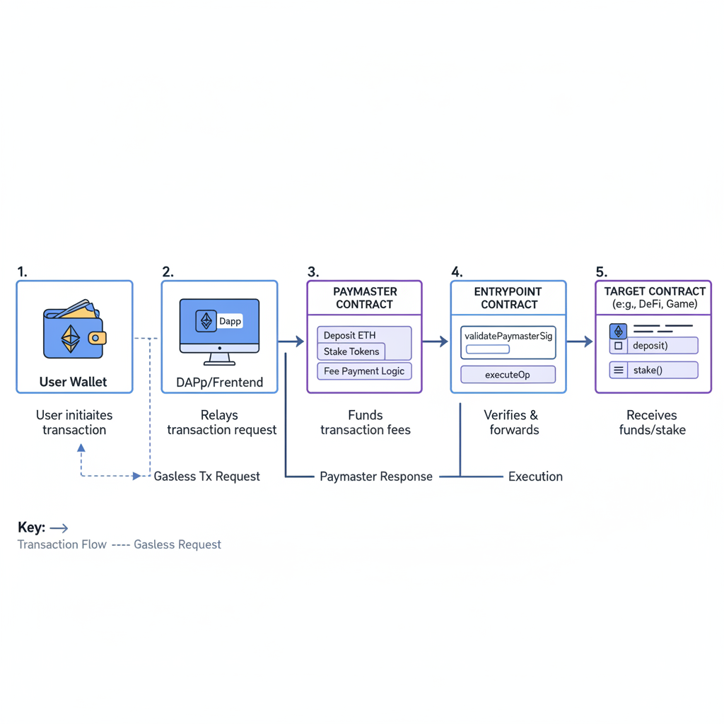 ethereum wallet funding paymaster stake deposit entrypoint contract diagram