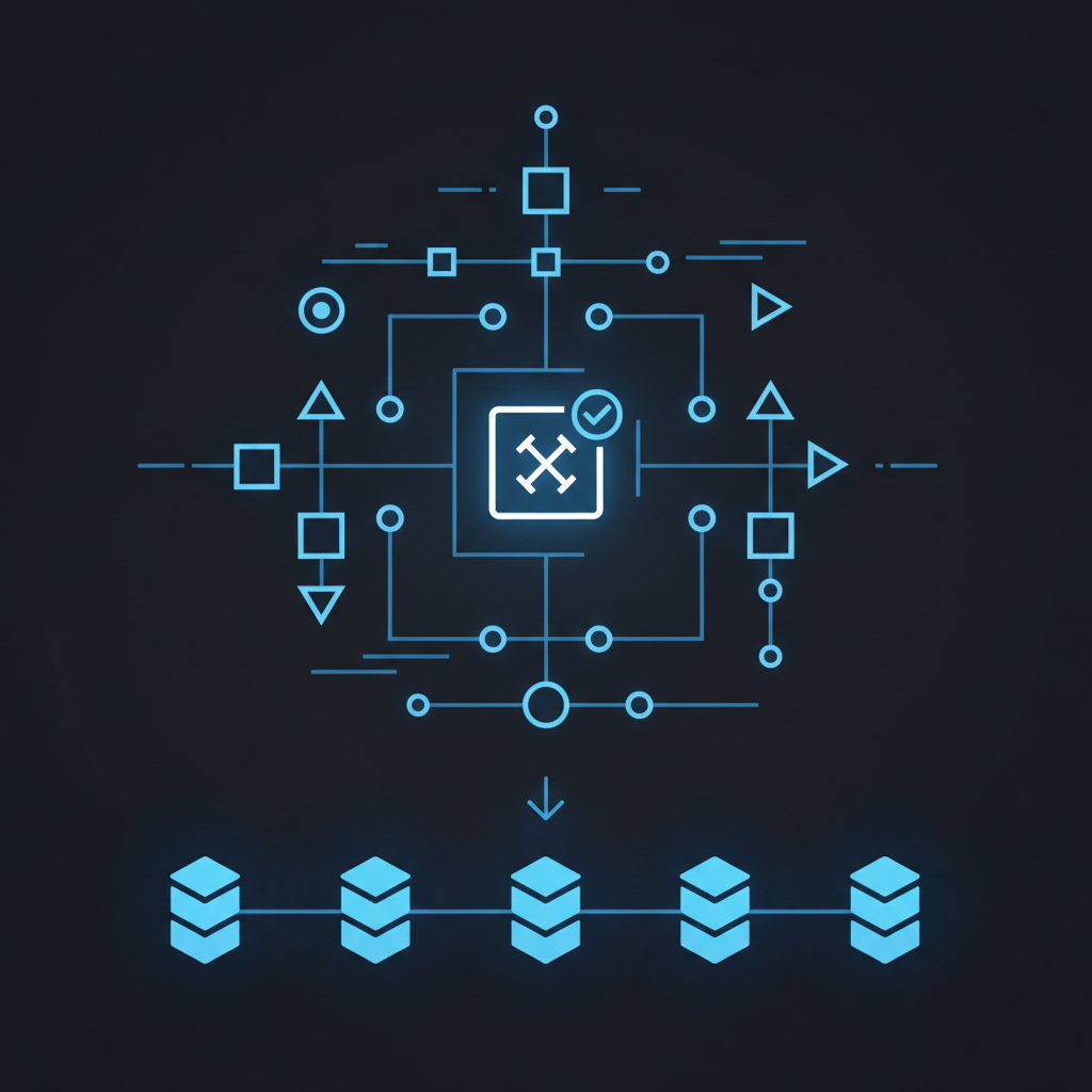 zero-knowledge proof generation circuit glowing blue, digital voting ballot icon, futuristic blockchain nodes