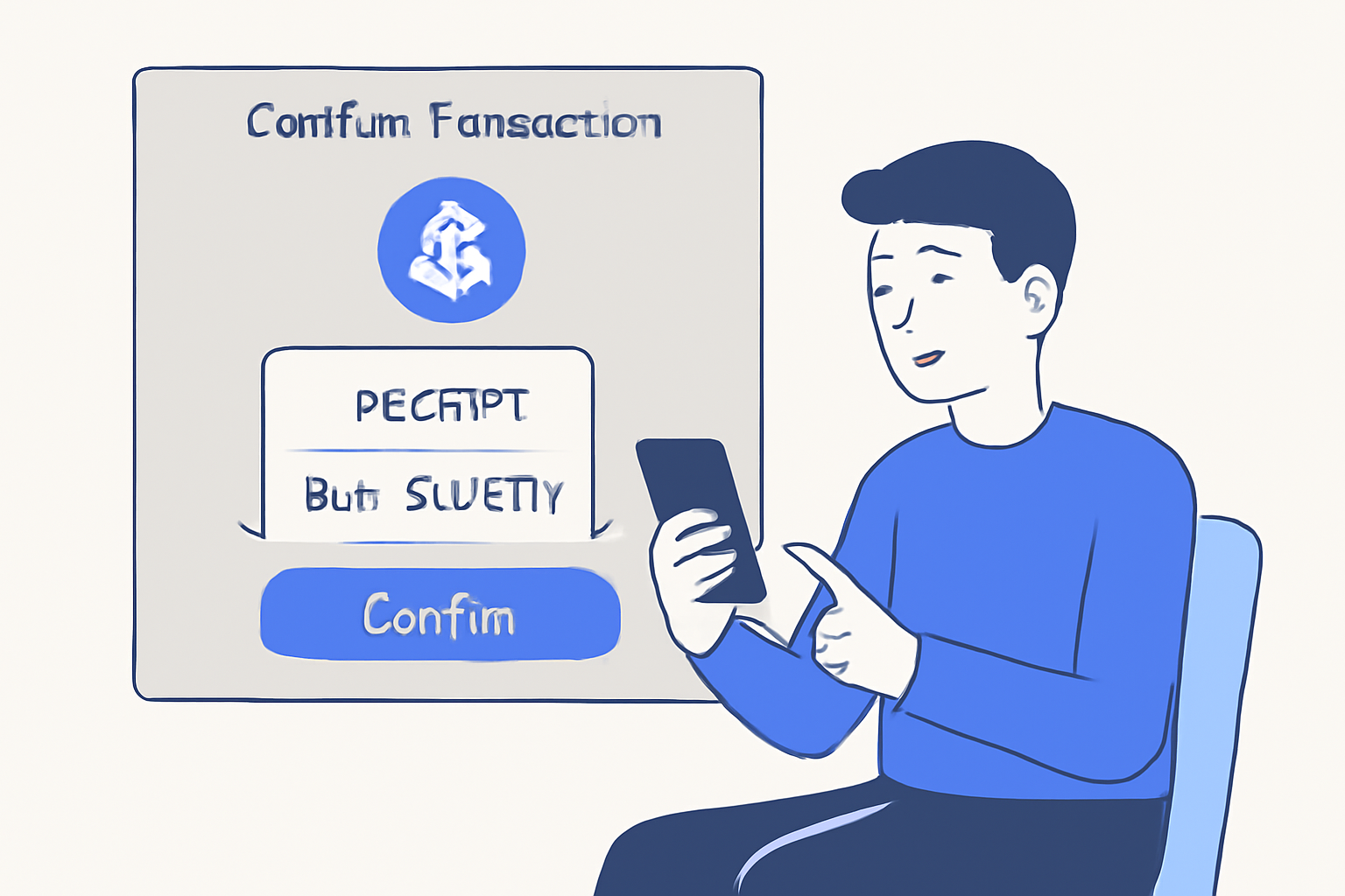 A user confirming a bet on a blockchain platform, with a transaction confirmation screen and digital receipt.