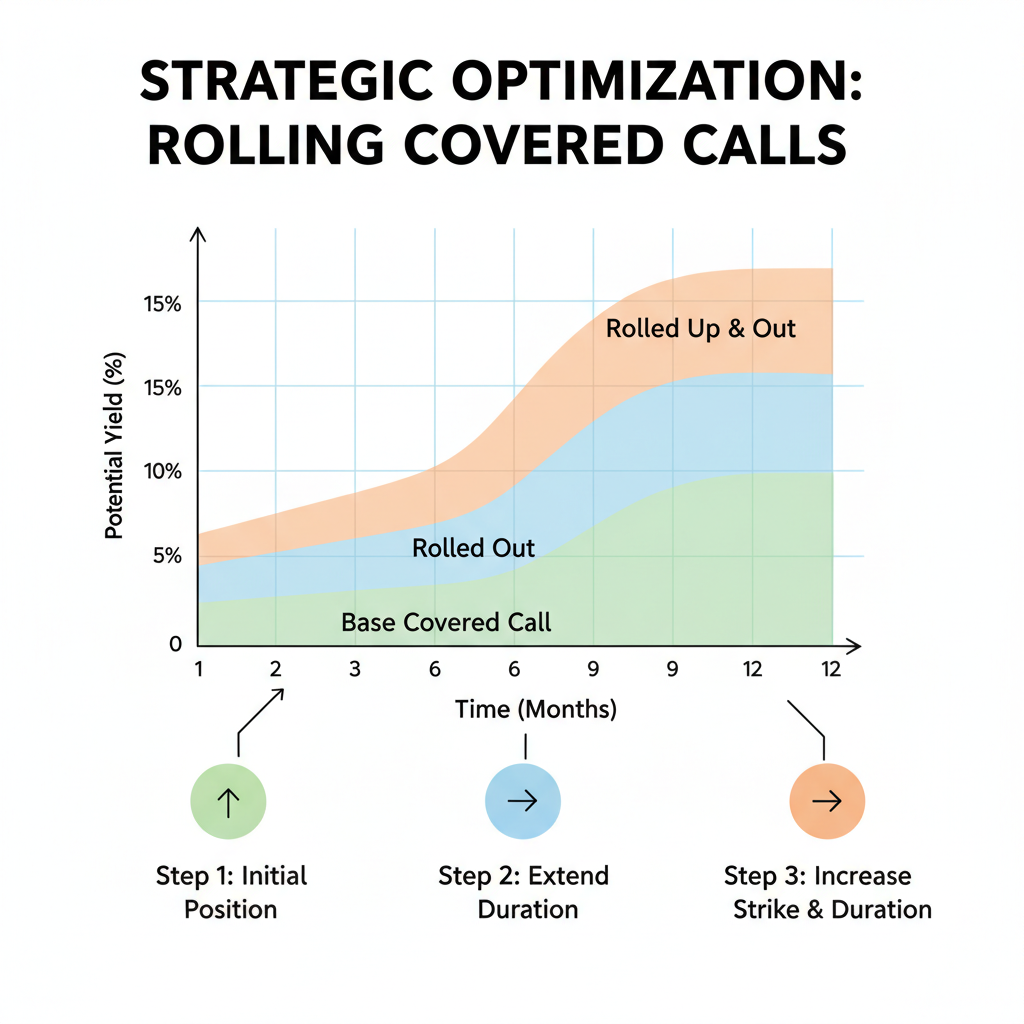 strategic optimization chart of rolling covered calls yields