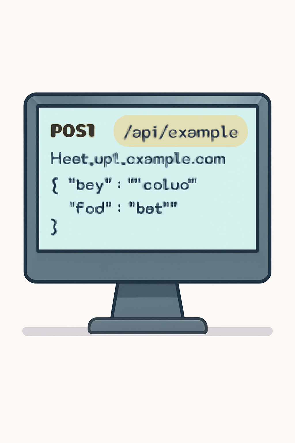 A computer screen displaying an HTTP request being sent to an API endpoint.