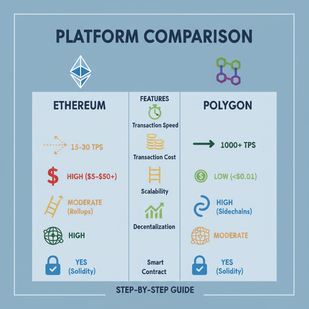 blockchain platforms Ethereum Polygon comparison dashboard
