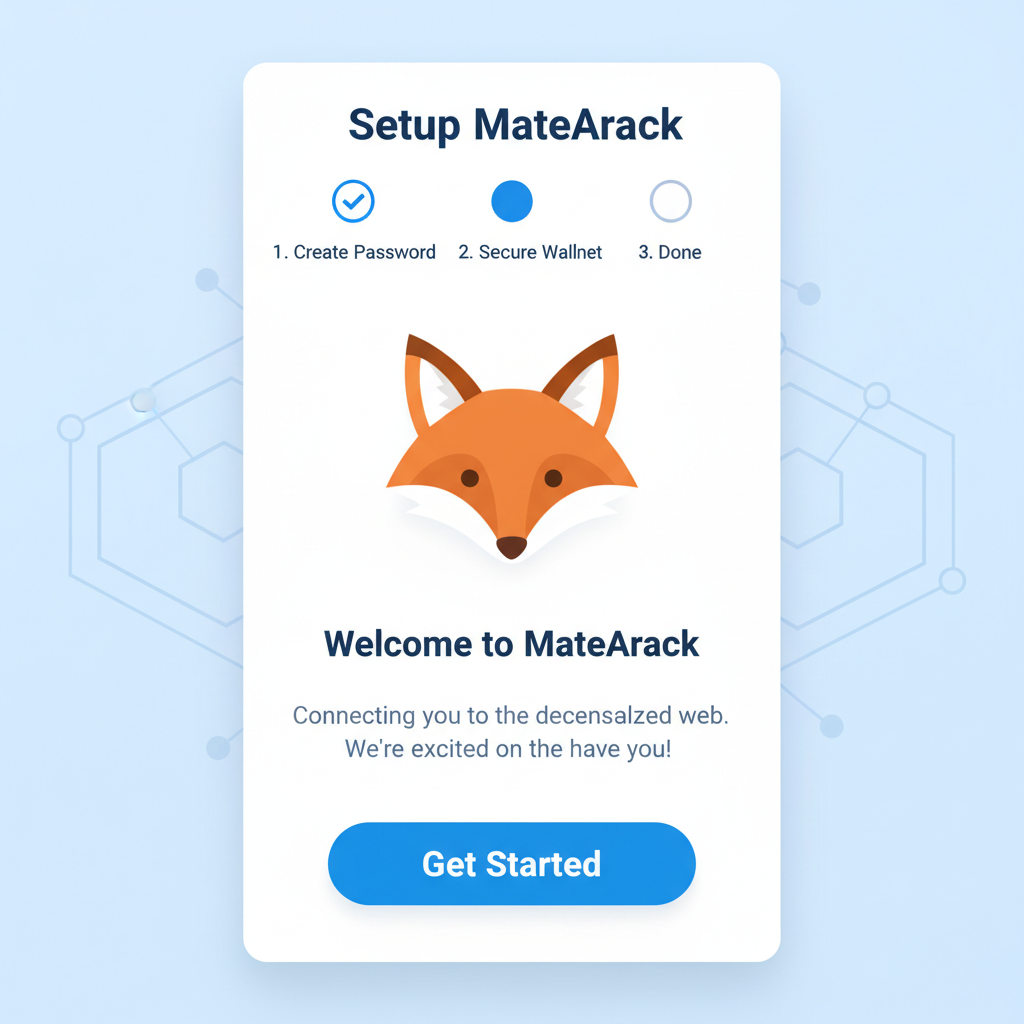 MetaMask wallet setup interface Ethereum mainnet clean UI
