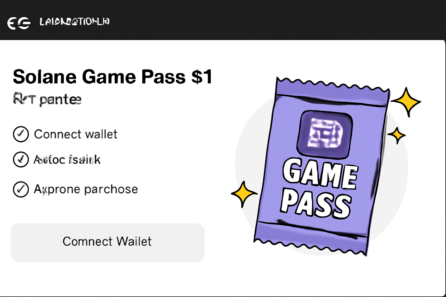 Magic Eden launchpad page for Solana Game Pass S1 NFT packs