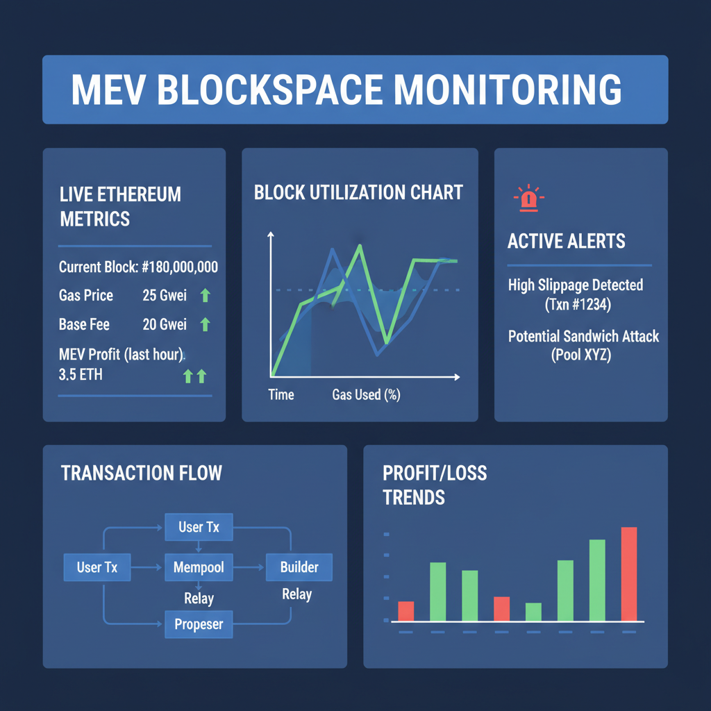 Modular MEV monitoring dashboard with live Ethereum blockspace metrics, charts and alerts