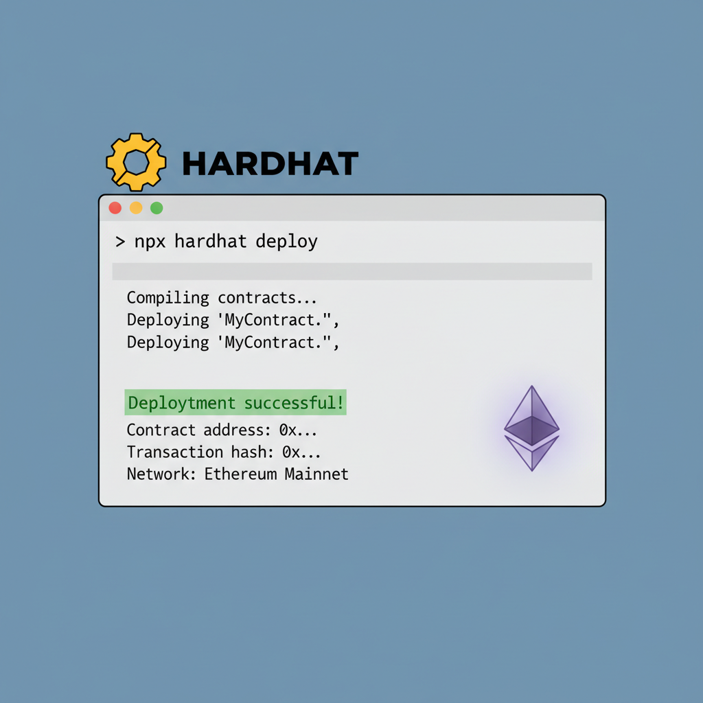 hardhat deployment terminal success ethereum network