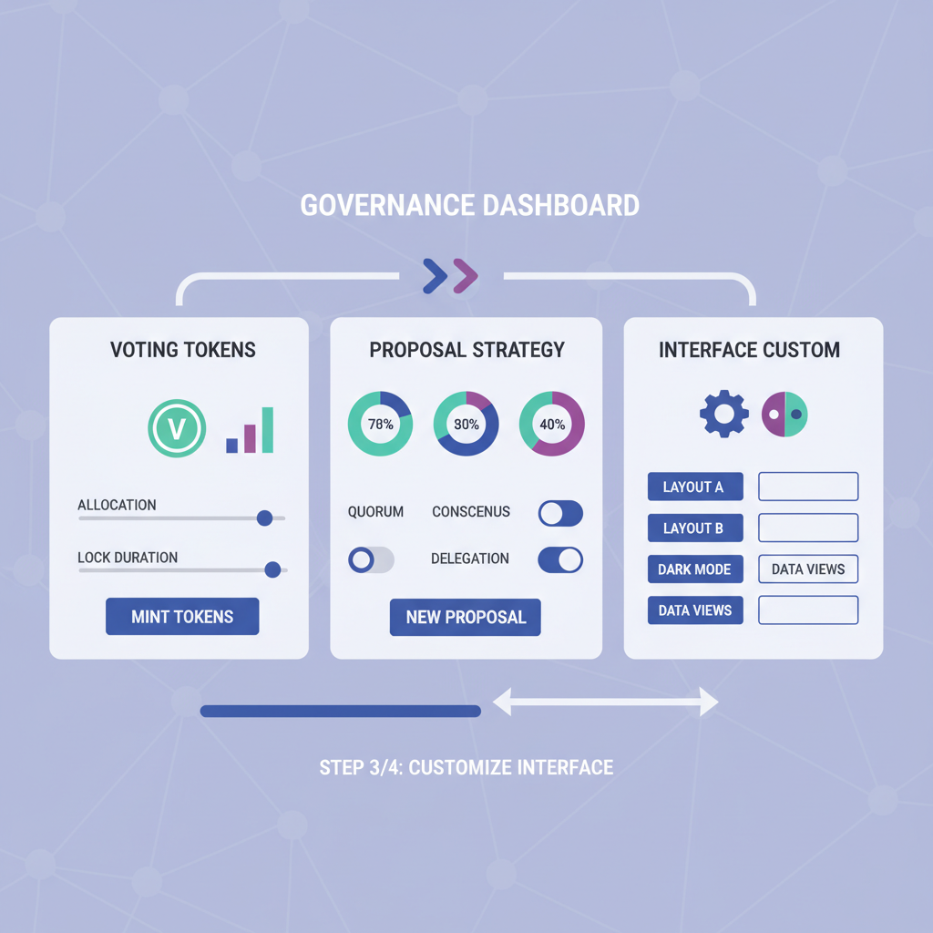 customizing governance dashboard blockchain voting tokens strategic interface