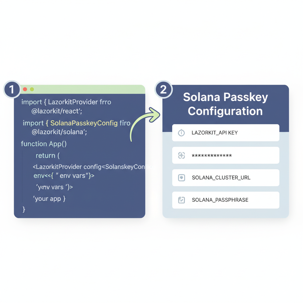 /react code editor lazorkitprovider wrapper solana passkey config env vars
