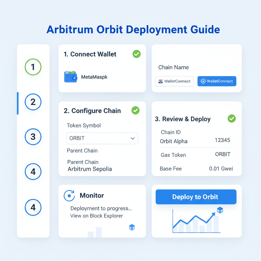 web-based Arbitrum Orbit deployment interface in action