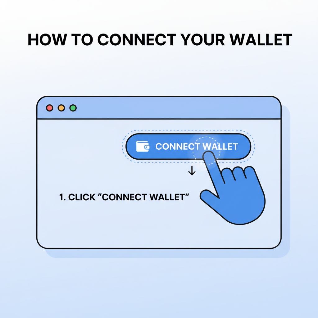 clean web interface for BuffiBot AI chat agent, modern UI with connect wallet button, DeFi theme, blue tones