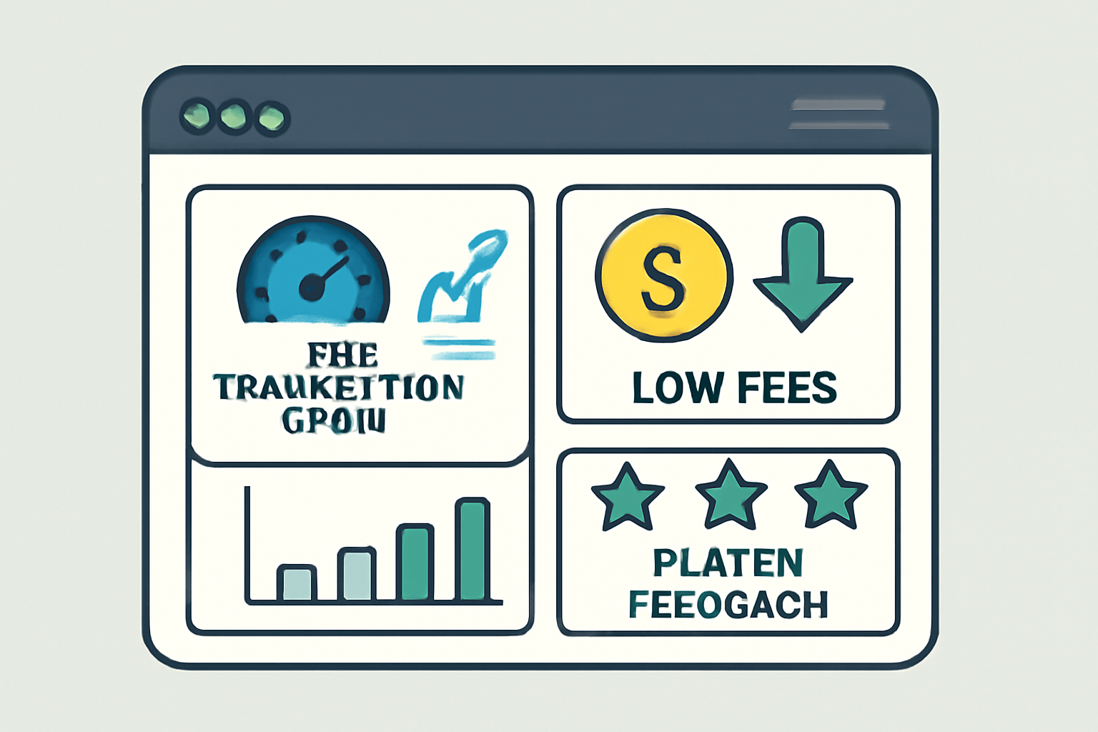 A dashboard displaying high transaction speeds, low fees, and positive player feedback graphs.