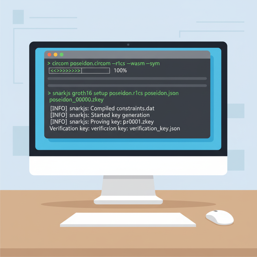 terminal window compiling circom circuit snarkjs keys