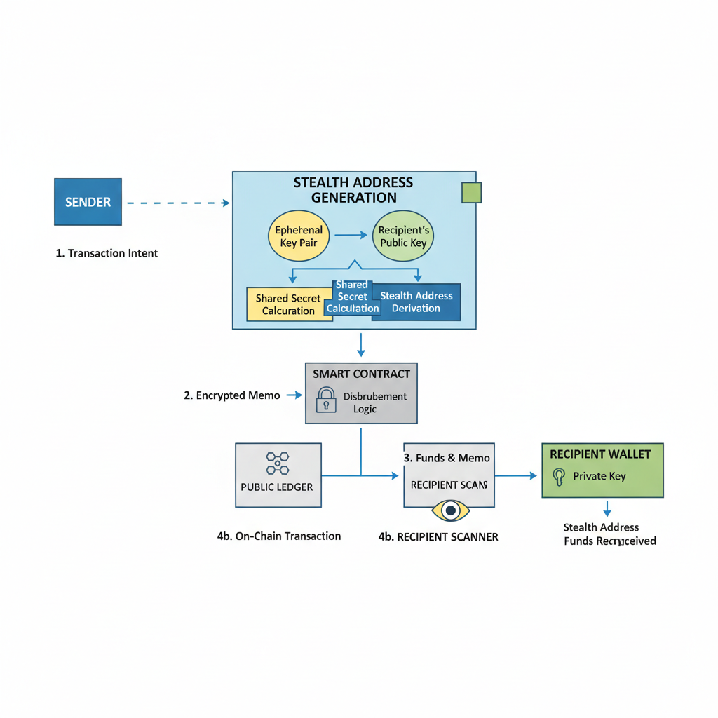 stealth address generation disbursement diagram web3
