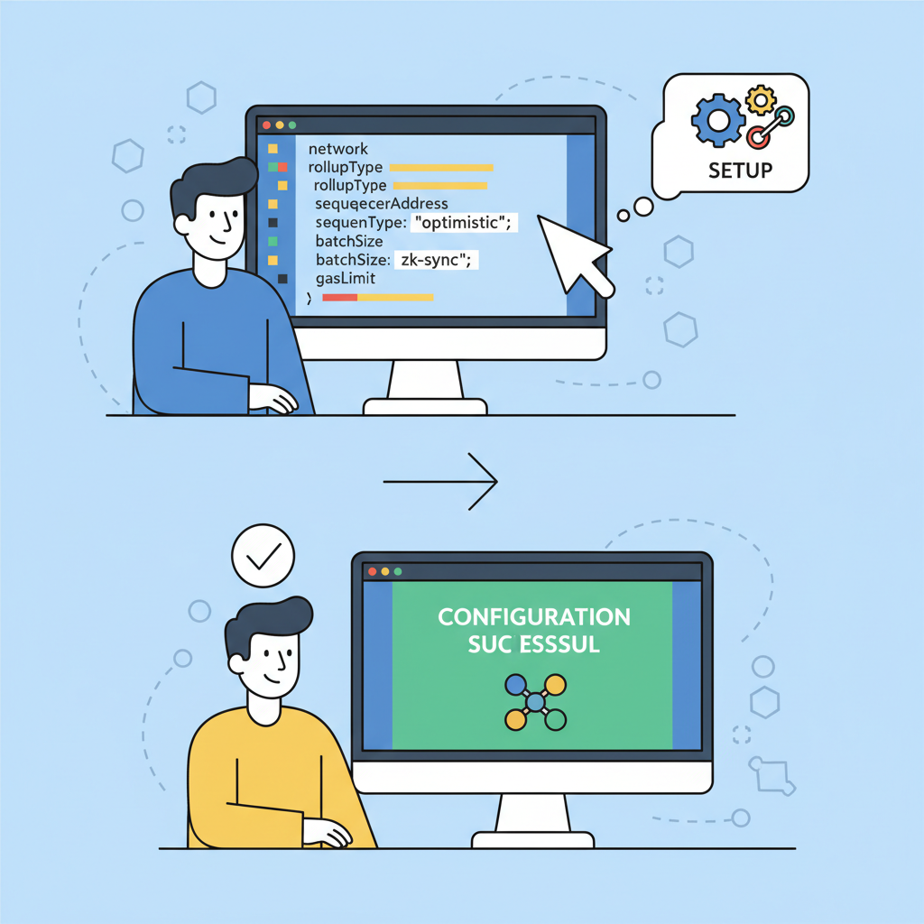 editing config file for blockchain rollup setup