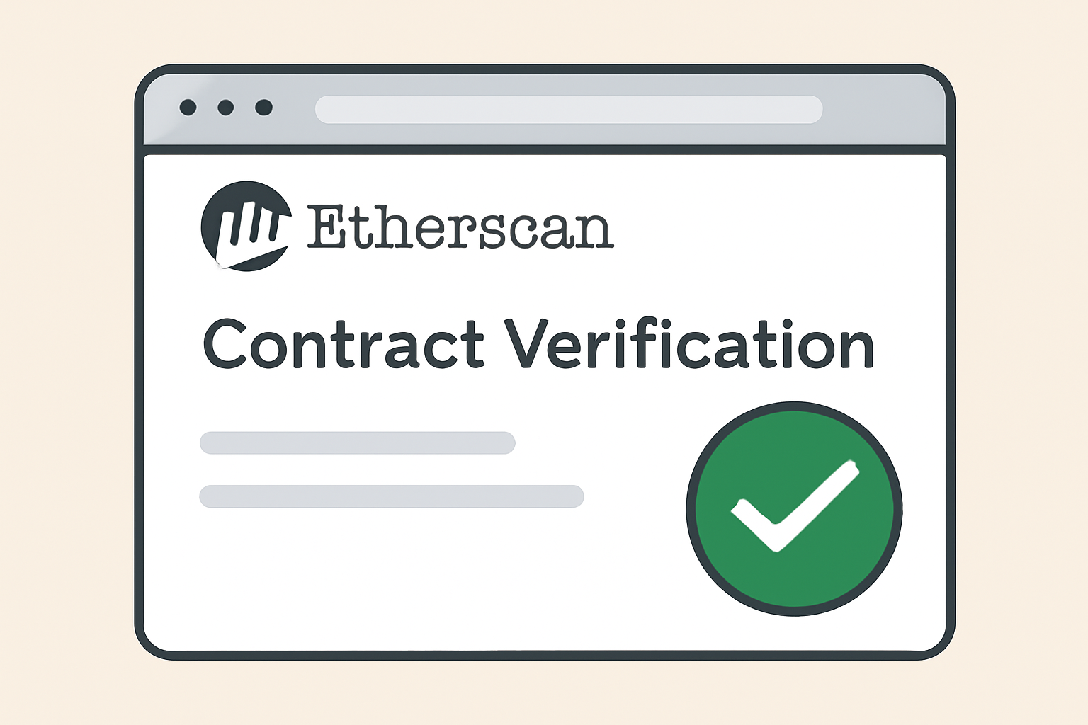 Etherscan contract verification page with green badge