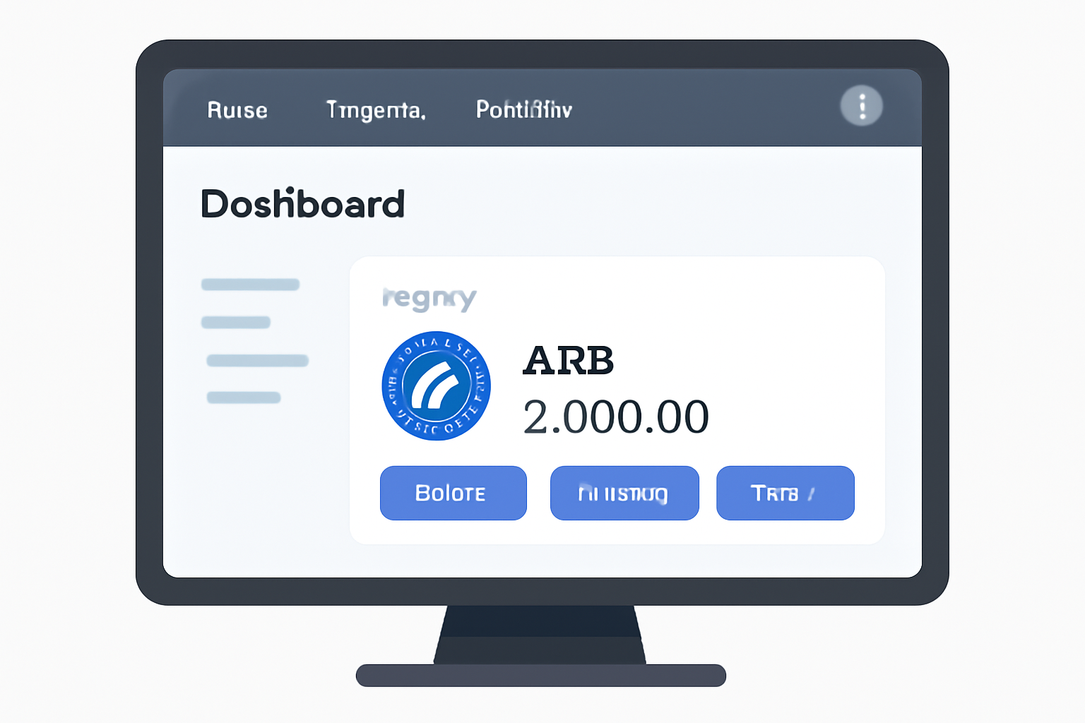 A computer or phone screen showing a user logged into a crypto exchange dashboard with ARB token balance visible.