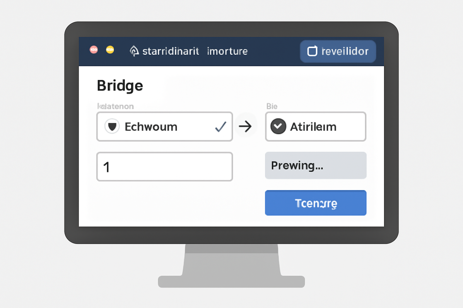 A computer screen showing the Arbitrum Bridge website, with Trust Wallet connected and a transfer in progress between Ethereum and Arbitrum networks.