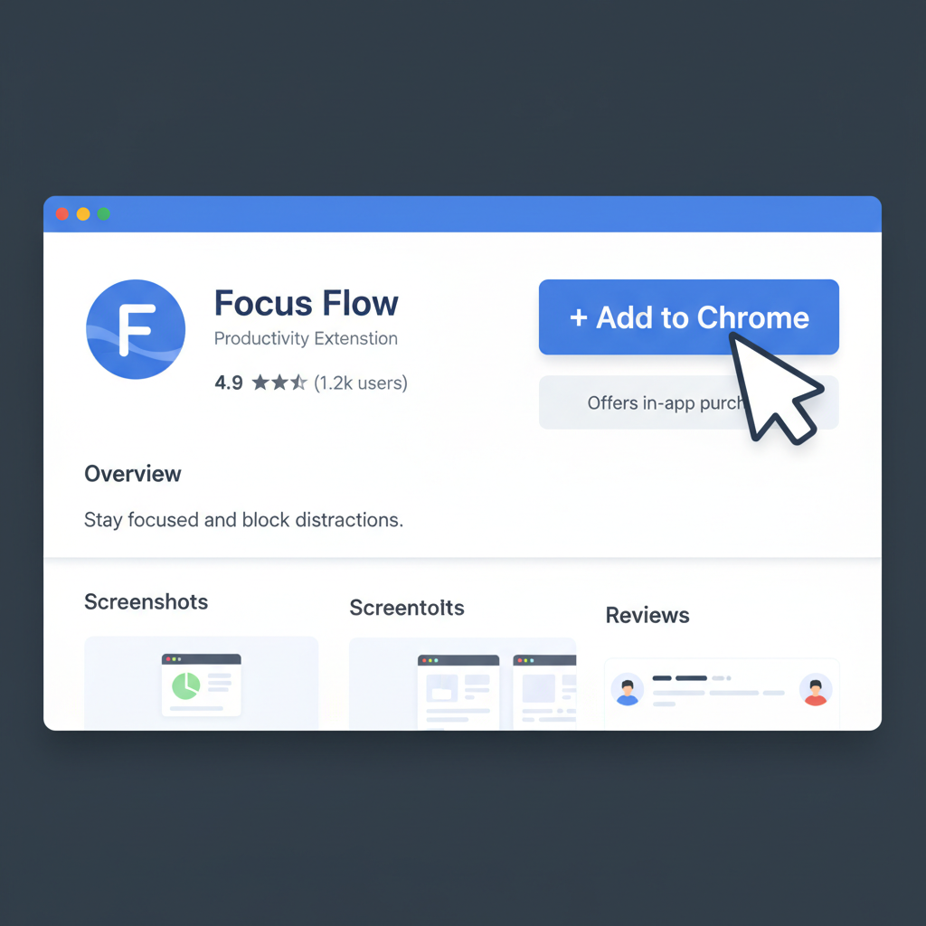 installing browser extension, Chrome store screenshot, easy click-to-install process